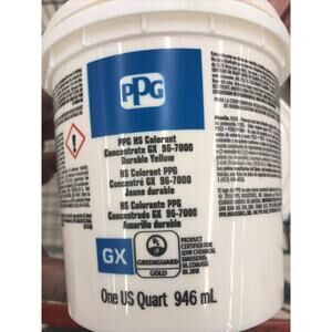 Ppg Hs Paint Colorant Gx 96-7000 Durable Yellow